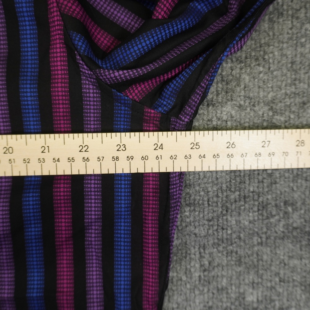 Robert Graham Button Up Shirt Mens XL Purple Blue Striped Flip Cuff Multicolor - Picture 10 of 15